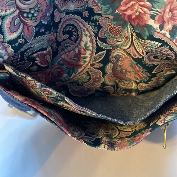 Judy Blue Designs Small Crossbody Denim Purse with Floral interior - Picture 8 of 9